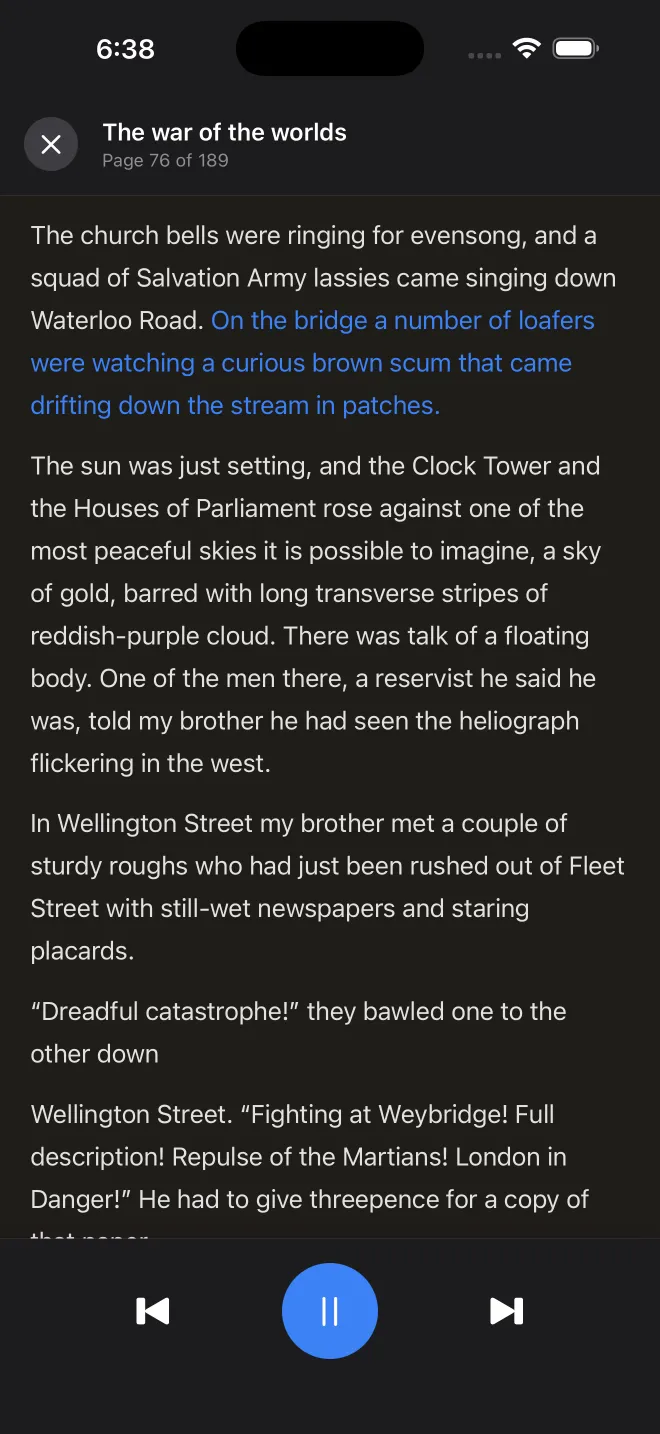 VocaRead Reader - Listen to books with text highlighting